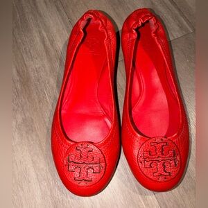 Tory Burch Reva Pebbled Leather Flats